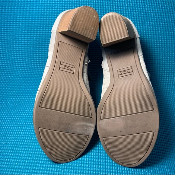 TOM’s Majorca Peep Toe Suede Heeled Shoes - Picture 8 of 8